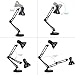 TORCHSTAR Metal Desk Lamp with Clamp, Swing Arm, Architect Adjustable Gooseneck Table Lamp, Clip Desk Lights for Home Office, Work, Study, Reading, E26 Base, Multi-Joint, Black