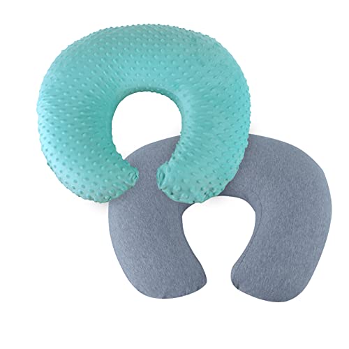 Image of NiSleep Nursing Pillow and Positioner,Breastfeeding Pillow,Bottle Feeding,Baby Support,with 2 Removable Machine Washable Cover(Light Green)