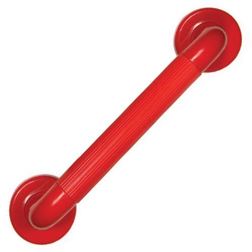 Image of Plastic Fluted Grab Rail - 300mm - Red Colour (12") for Indoor or Outdoor Use