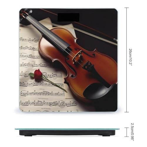 Báscula Digital de Baño con Diseño Partitura Violín 400lb miniatura 2