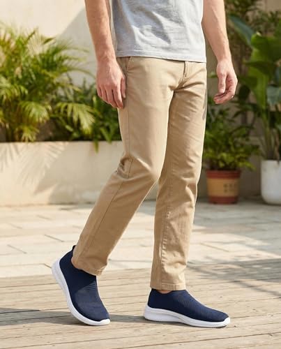Image of vibdiv Men's Slip-On Walking Shoes Casual Sneakers Lightweight Breathable for Everyday Wear
