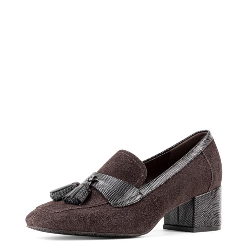 Image of Donald Pliner Women's Kressida Dress Loafers, 2 inch Block Heels for Women, Slip-On Heels for Women