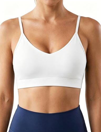 Image of Buauty Sports Bras for Women Criss Cross Back Medium Support Yoga Wireless Padded Bra with Removable Cups Racerback Bra 4 Gym