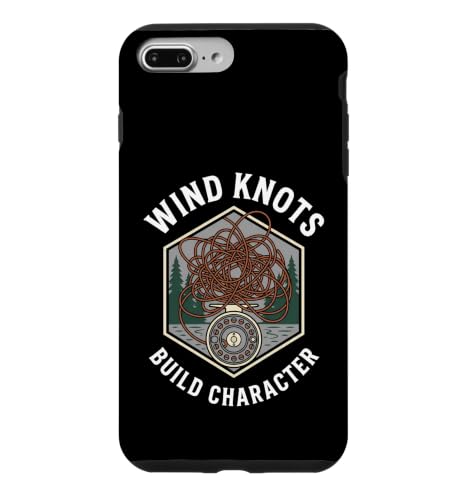 Fly Fishing Wind Knots Build Character Funny Angler �X�}�z�P�[�X iPhone 7 Plus/8 Plus �p