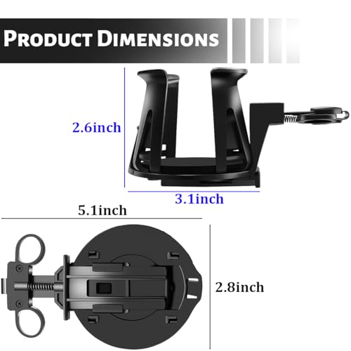 Portavasos para auto negro ajustable para ventilación miniatura 2