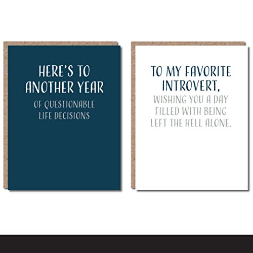 Funny Birthday Cards For Men And Women, Happy Birthday Card For Him Or Her, Funny Birthday Card Assortment, Birthday Cards Bulk, 8 Sets Of Cards And Envelopes, 4.25 X 5.5 Blank Greeting Cards Modern Wit #TOP3