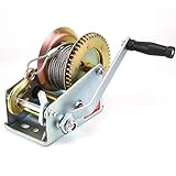 handseilwinde edelstahl 【Handkurbel】:Handwinde klein,Kurbel & -Garnituren,Profi Handseilwinde Mit Drahtseil 10 Meter / Bis 1500 Kg Verzinkt Und Korrosionsbeständig, Sehr Hochwertige Und Robuste Verarbeitung Einfaches Ziehen Der Last Durch Große Kraftübertragung Per Handkurbel Mit Stabilem, Praktischem Haken Zum Einfachen Befestigen, Zum Ziehen Von Z.B. Pkw'S, Anhänger, Wohnwagen U.S.W.