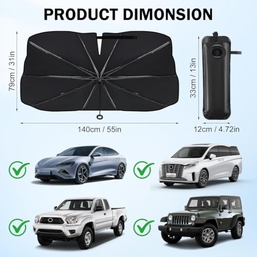 Parasol coche delantero interno para mantener el Leapmotor C10 fresco 3