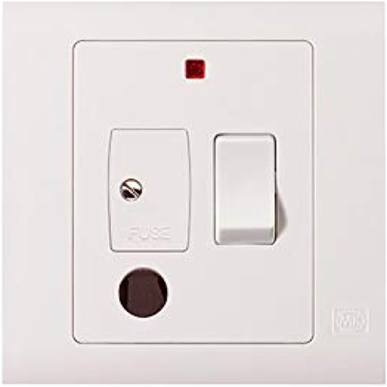 MK Essentials 1G 13A Switched Fused Connection Unit with NEON & Flex