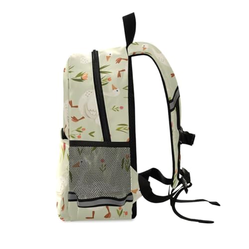 ALAZA Floral Duck Goose Kids Backpack School Toddler Bag Elementary Kindergarten Preschool Bag for Girls Boys2