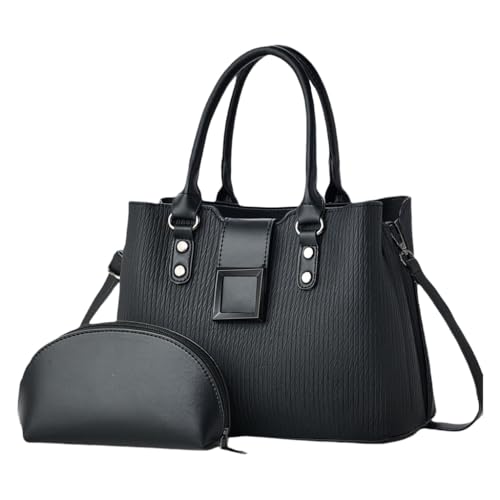 Sacs à main pour femme grand cabas et pochette bandoulière ajustable en cuir synthétique