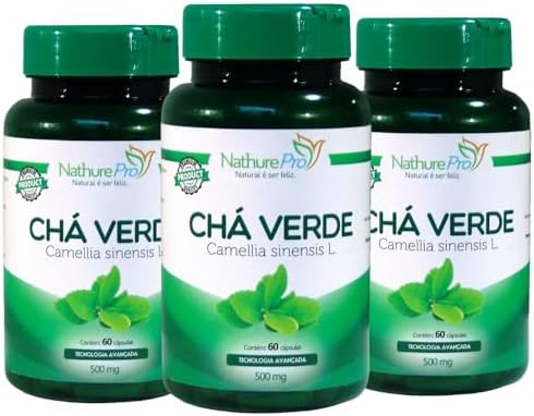 Kit 3 Chá Verde 60 Cápsulas