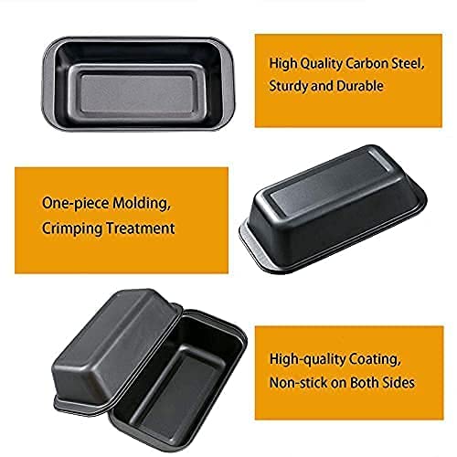 CURATED CART Bread Moulds and Cake Tin for Baking - Non-Stick Loaf Tin Set of 2, Heavy Duty Carbon Steel, Bread Baking Tray, Loaf Pan, Cake Tin, Oven and Microwave Safe, Dishwasher Safe 1