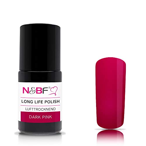 N&BF Long Life Nail Polish 15ml | Nagellack Dark Pink Rosa | robuste & langlebige Lacke (lufttrocknend) | Made in Germany | vegan & 7-free | long lasting Gellack ohne UV Licht