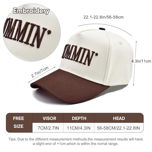Image of Women's Mommin Trucker Hat - Vintage Two-Tone Ponytail Baseball Cap, Embroidered Adjustable Hat, Great Gift for Mom & Women