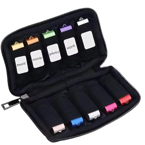 Estojo de armazenamento USB, bolsa de armazenamento para pen drive, cartão de memória, organizador para pen drive, drive de pular