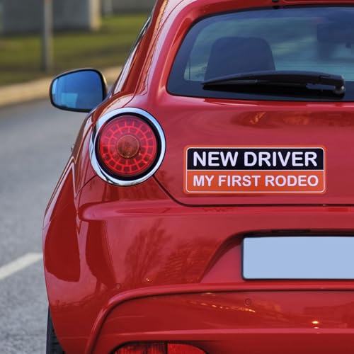 Image of 3pcs New Driver Magnet for Car, Reflective Magnetic New Driver Sticker Durable Removable Car Bumper Sticker for Novice Drivers, Student Driver Warning Sign