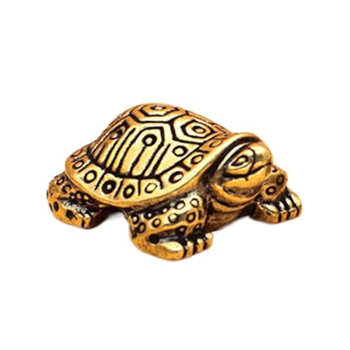 Estatuilla Miniatura De Tortuga De Latón -...