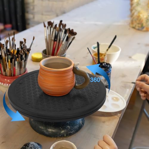 360 Degree Rotating Turntable for Paint Spraying & Craft Projects, 10-inch Diameter Airbrush Stand for Use with Airbrush Paint Spray Booth, Sculpting, Cake Decorating & More, Airbrush Accessories