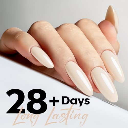 Image of modelones Beige White Gel Nail Polish 15ML, Hema Free Fall Soak-Off UV Gel Polish - 28+Days Long-Lasting Nail Art DIY Manicure Kit Home Salon Women Gifts