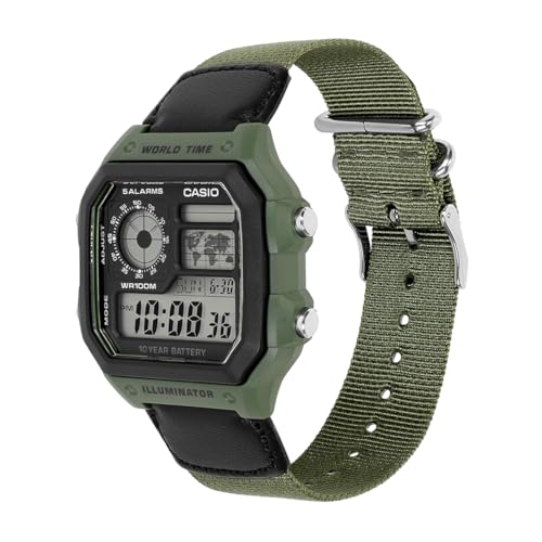 Image of Casio Youth AE-1200WHB-3BVDF Digital Green Watch Unisex (D101)