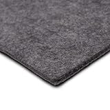 Mohawk Home 6' x 9' Premium Luxury Non Slip Rug Pad 1/4 Thick Dual Surface Felt + Rubber Gripper - Safe for All Floors, Synthetic Fiber, Grey