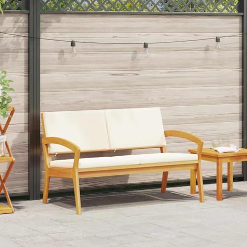 Banco de madera para terraza y balcón con cojín confortable 3