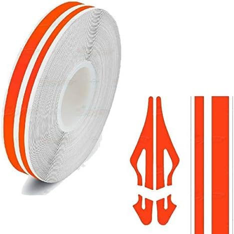 Image of Roll Vinyl Pinstriping Solid Line Tape Racing Stripes Decal Sticker Auto Pinstripe Tape,Automotive Pinstriping Tape,Vinyl Pinstripe Tape 32 ft,Motorcycle Pinstripe (Orange 1 /2)