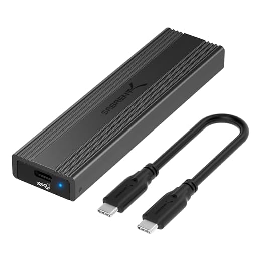SABRENT USB 3.2 10Gbps Type C Tool Free Enclosure for M.2 PCIe NVMe and SATA SSDs (EC-SNVE)