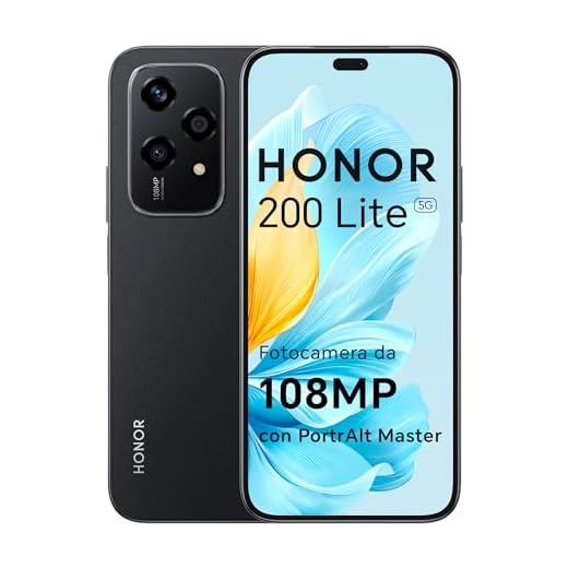 HONOR 200 Lite Smartphone 5G Dual SIM NFC, 8GB RAM 256GB Memoria, 6.7 pollici AMOLED Eye-Care Display telefono Android 14, 108MP+50MP, Capsula Magica, 4500 mAh, Midnight Black [Versione italiana]