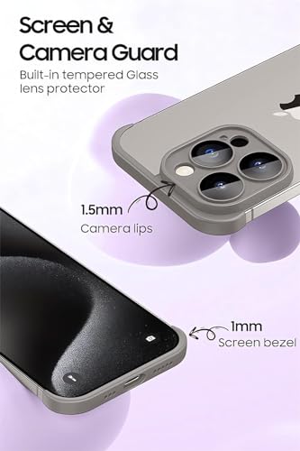 Housse de protection d'objectif gris titane pour iPhone 15 Pro et iPhone 11 Pro