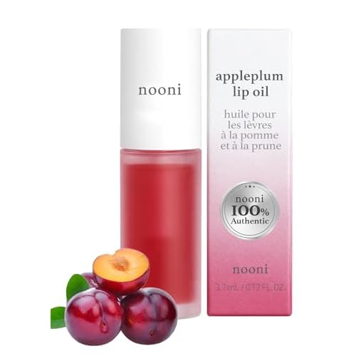 NOONI Korean Lip Oil – Appleplum | Lip Stain, Gift, Long-Lasting, Moisturizing, Plumping, Revitalizing for Dry Lips, Waterproof, No Peel Off, Korean Lip Tint, Vegan, 0.12 Fl Oz