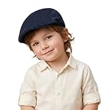 Générique Casquette pour Bébé/Enfant Béret Plate Chapeau Gavroche Respirant Réglable Casquette Newsboy Gatsby Vintage Protection Solaire Chapeau avec et Doublure Souple en Maille