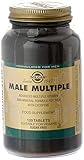 Sin azúcares ni gluten Solgar Male Múltiple, Multinutriente para el Hombre, Con Vitaminas, Minerales y Licopeno, Apto para Veganos, 120 Comprimidos