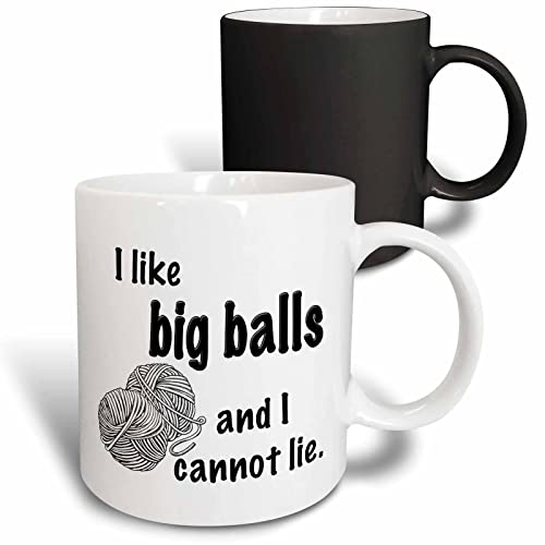 3dRose I like big balls and I cannot lie 11oz Magic Transforming Mug