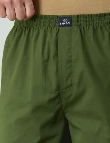 Image of Amazon Brand - Symbol Men Cotton Printed Boxer Shorts (Combo Pack of 2) Casual | Underwear | Half Pants | Short Pant - Regular Fit with Slant Pocket