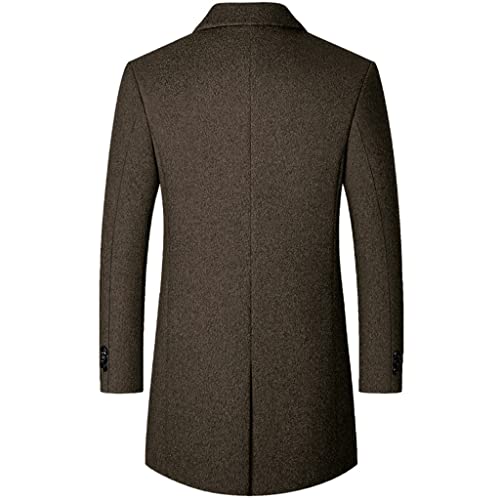 Men's Wool Coat Autumn Winter 40% Wool Men Thick Coats Turn Down Collar Male Fashion Wool Blend Jackets Outerwear Trench - Image 3