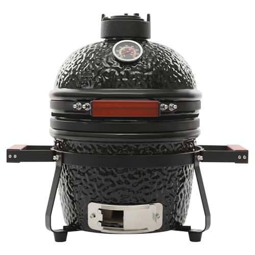 LENDISIY Kamado Barbecue au charbon de bois, en céramique, jusqu'à 800 °C, rond, en céramique, pour barbecue, barbecue, cuisine et pâtisserie, fumoir