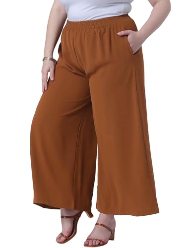 Agnes Orinda Plus Size Palazzo Pants for Women Wide Leg with Pockets Casual Summer Pants2