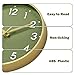 Mosewa Wall Clock 8 Inch, Battery Operated Silent Non-Ticking Modern Analog Clock Decorative for Kitchen, Bedroom, Office(Gold)