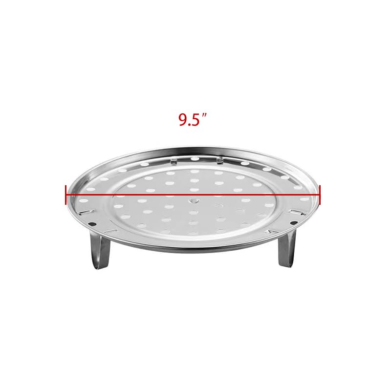 LannuMet 9.5-inch Dia Stainless Steel Steamer Rack with Removable Legs Vegetable Steamer Basket for Pot Steaming Baking