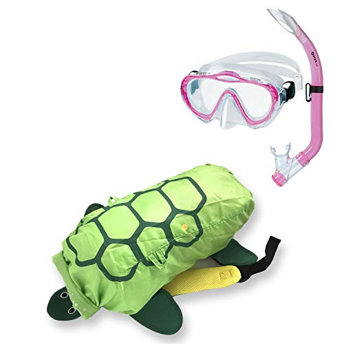 Abenteuertauchen Mares Sea Friends Schildkröte- Kinder Schnorchelset Sharky (4-8 Jahre), Farbe:pink/rosa Cover