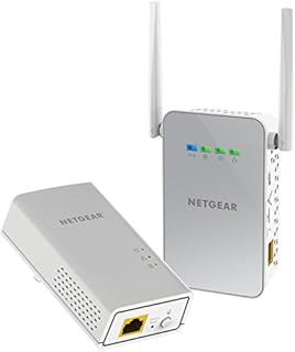 NETGEAR Powerline Adapter + Wireless Access Point Kit, 1000 Mbps Wall-Plug, 1 Gigabit Ethernet Ports (PLW1000-100NAS), 1 Gbps Kit - Wireless