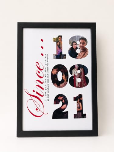 Image of HBH Customized Date Memory Frame with Special Day Keepsake | Customized Photo Frame