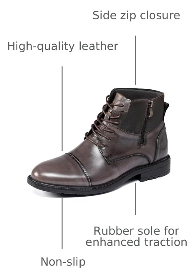 Image of Holy dove Men's Lightweight Dress Boots Zip Ankle Chukka Casual Boot