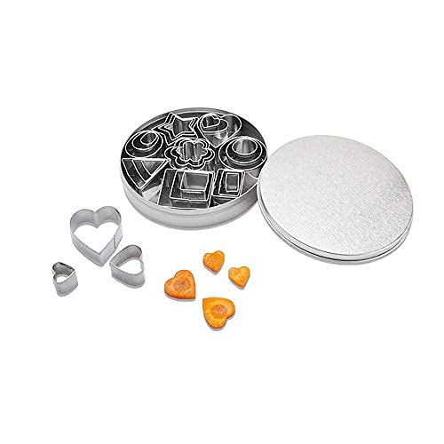 Decdeal 24 pcs cortadores de biscoito cortadores de sanduíche molde cortador de aço inoxidável mini