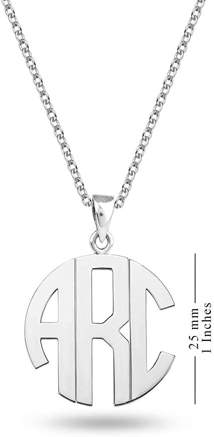 LeCalla Personalized Customized Monogram Initial Necklace for Women Teen
