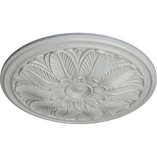 Image of Ekena Millwork CM22BOFRF Bordeaux Ceiling Medallion, 22 5 /8 OD x 1 3 /4 P, Frost