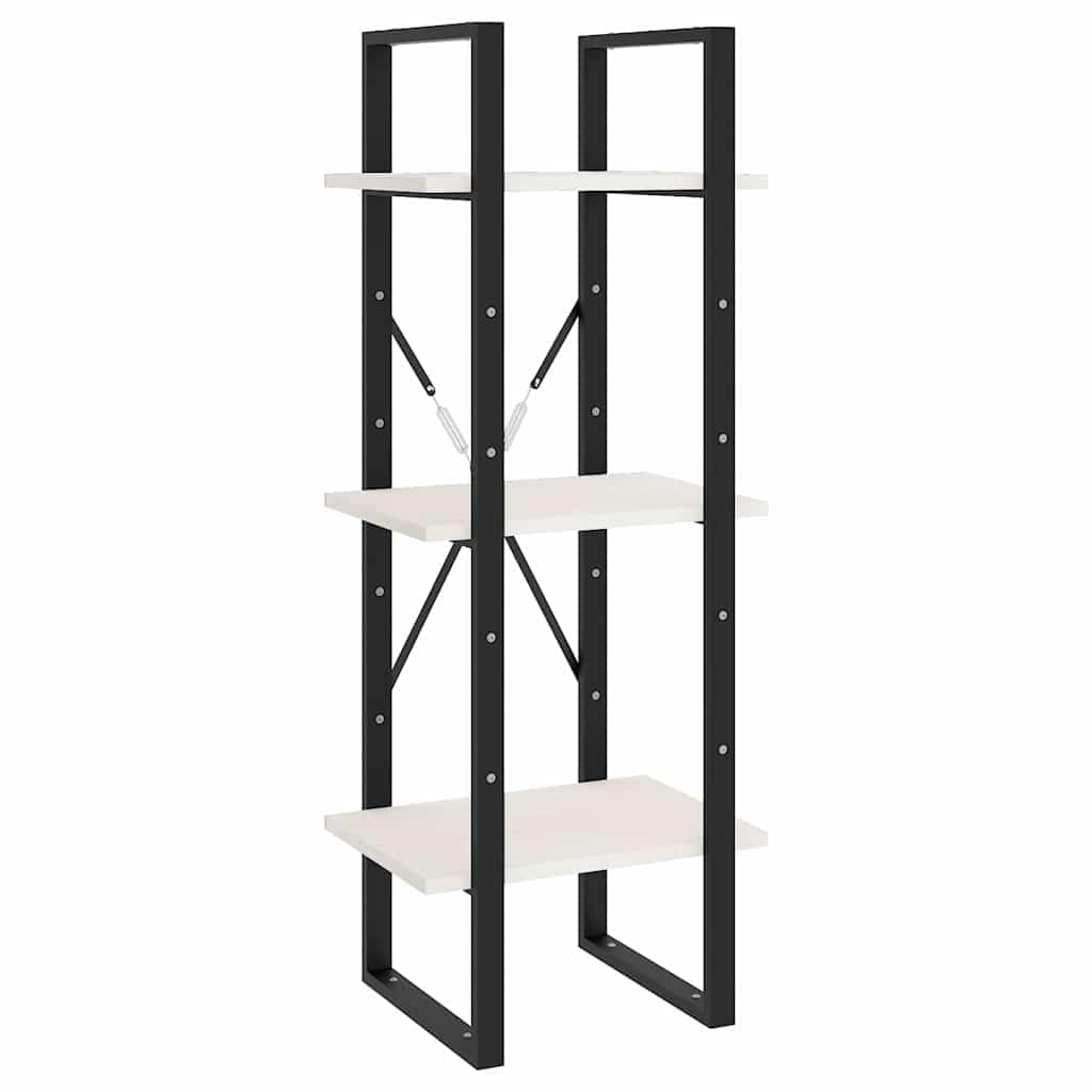 Libreria a 5 scomparti, bianco, 40 x 30 x 175 cm, in legno