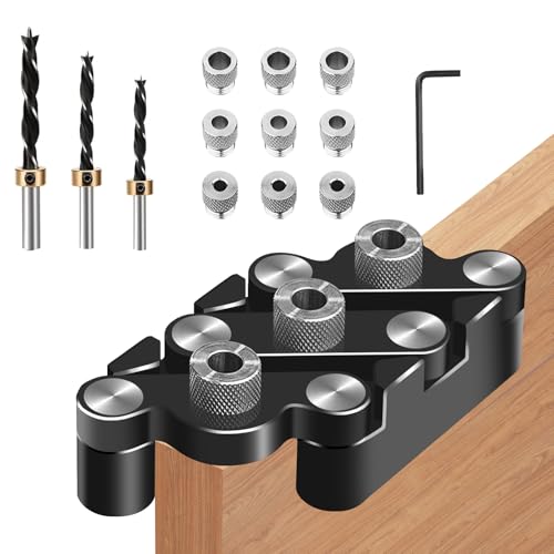 Bohrschablone 3-in-1 Für Möbelbau – Selbstzentrierend Für Dübel 6/8/10 Mm, Ohne Verrutschen